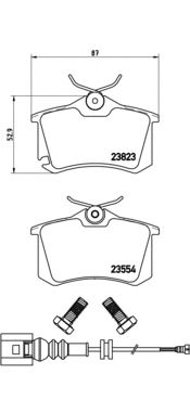 set placute frana,frana disc