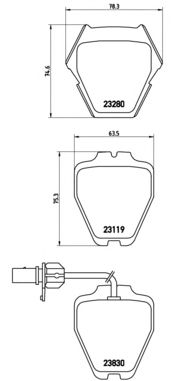 set placute frana,frana disc