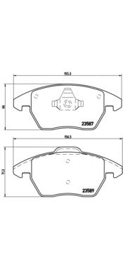 set placute frana,frana disc