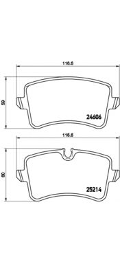 set placute frana,frana disc