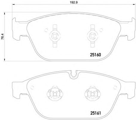 set placute frana,frana disc