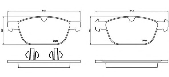 set placute frana,frana disc