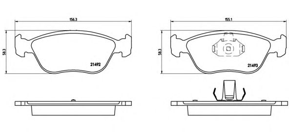 set placute frana,frana disc