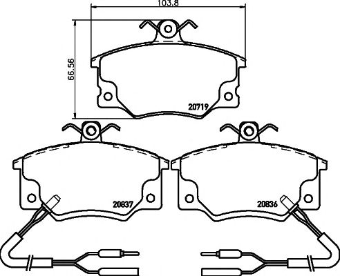 set placute frana,frana disc