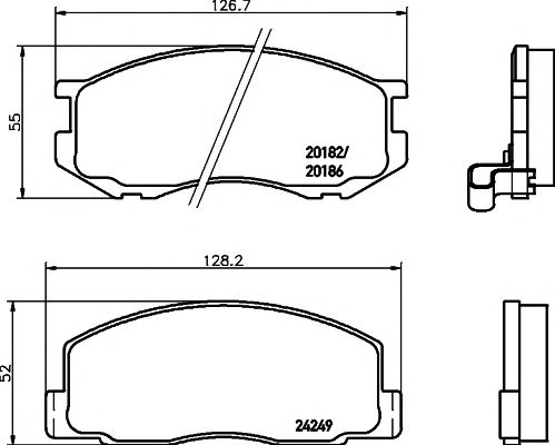 set placute frana,frana disc