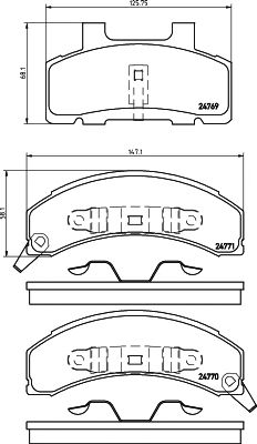 set placute frana,frana disc