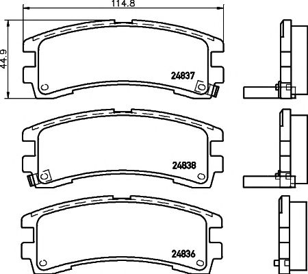 set placute frana,frana disc