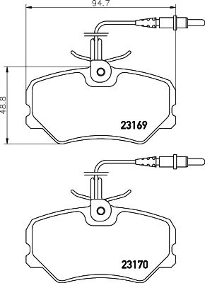 set placute frana,frana disc