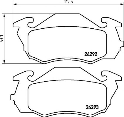 set placute frana,frana disc