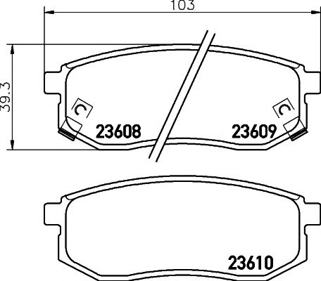 set placute frana,frana disc