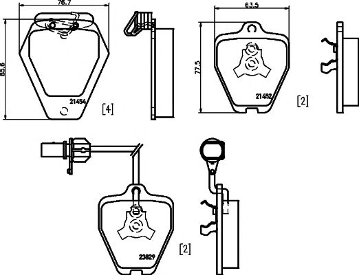 set placute frana,frana disc