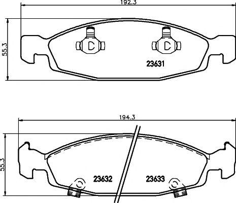 set placute frana,frana disc