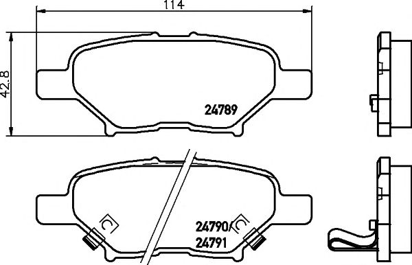 set placute frana,frana disc