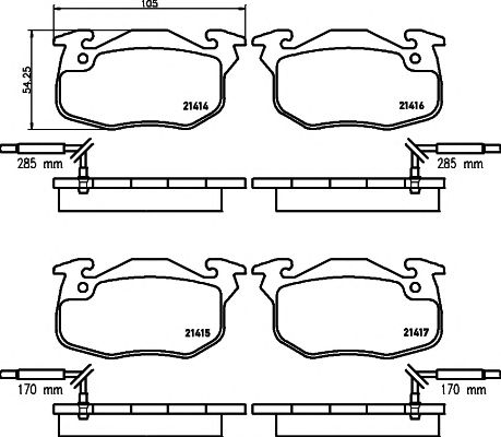 set placute frana,frana disc