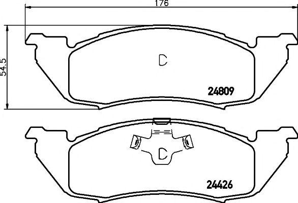 set placute frana,frana disc