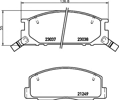 set placute frana,frana disc