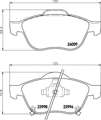 set placute frana,frana disc