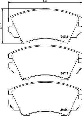 set placute frana,frana disc