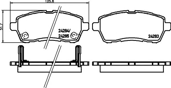 set placute frana,frana disc