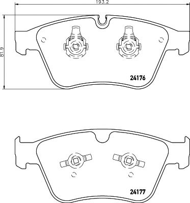 set placute frana,frana disc