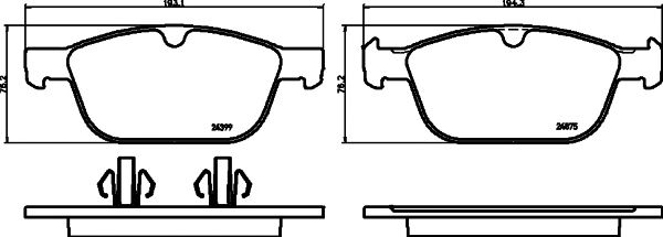 set placute frana,frana disc