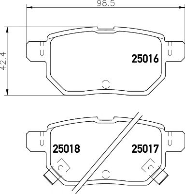 set placute frana,frana disc