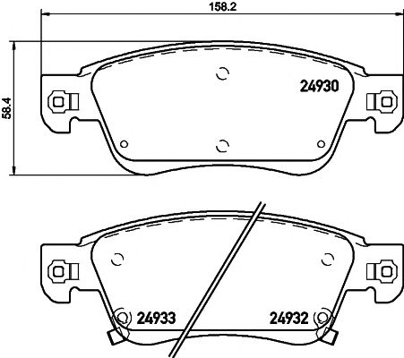 set placute frana,frana disc