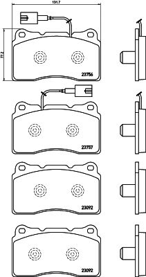 set placute frana,frana disc