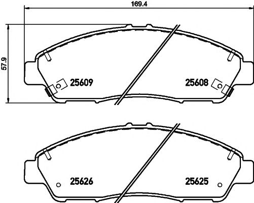 set placute frana,frana disc