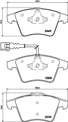 set placute frana,frana disc