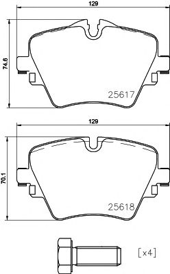 set placute frana,frana disc