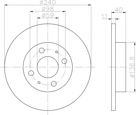 Set frana, frana disc