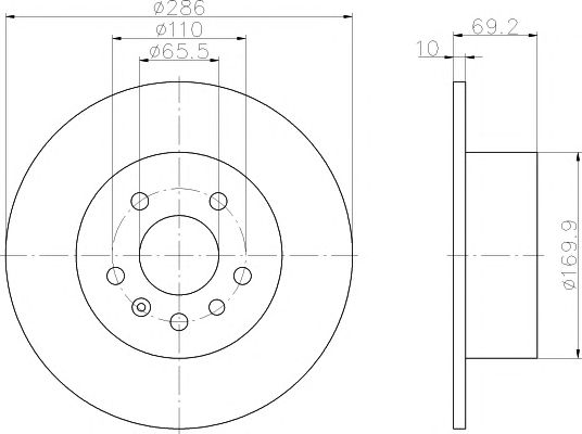 Set frana, frana disc