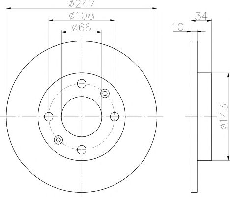 Set frana, frana disc