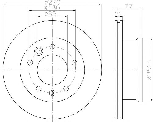 Set frana, frana disc