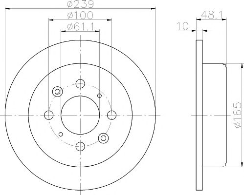 Set frana, frana disc