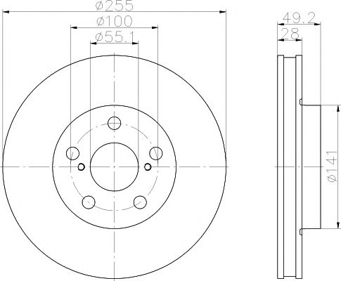 Set frana, frana disc