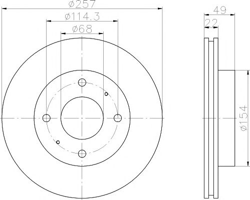 Set frana, frana disc