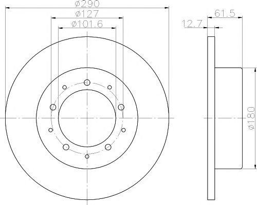 Set frana, frana disc