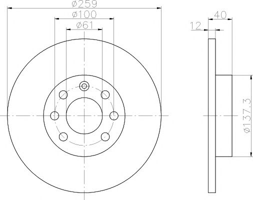 Set frana, frana disc