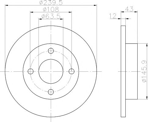 Set frana, frana disc