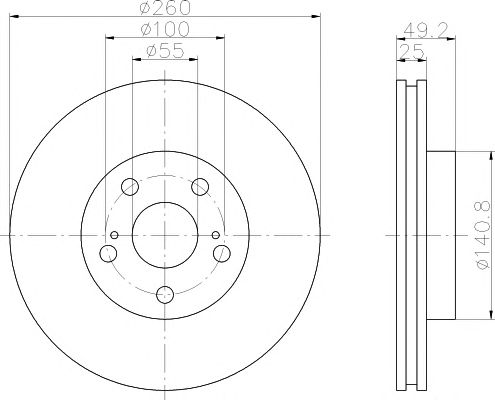 Set frana, frana disc