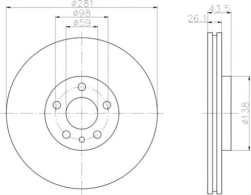 Set frana, frana disc