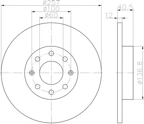 Set frana, frana disc