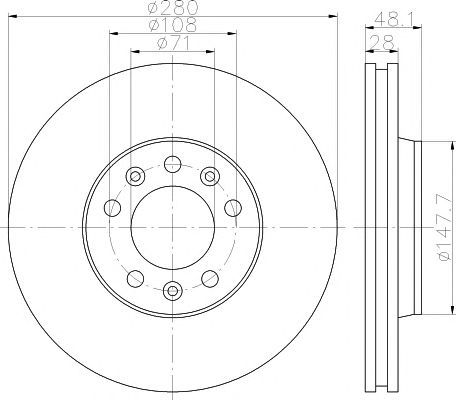 Set frana, frana disc