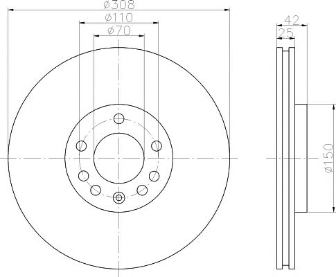 Set frana, frana disc