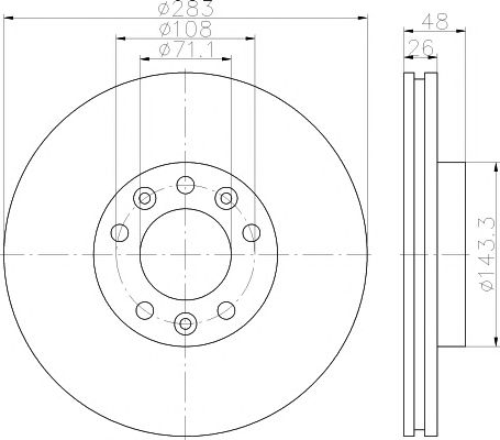 Set frana, frana disc