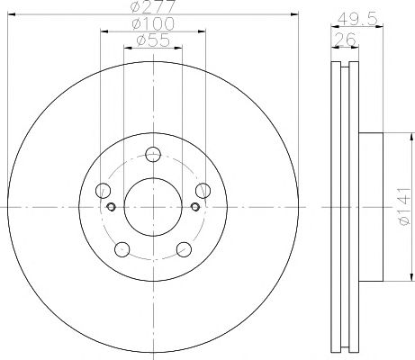 Set frana, frana disc