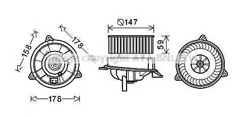 Electromotor, ventilatie interioara