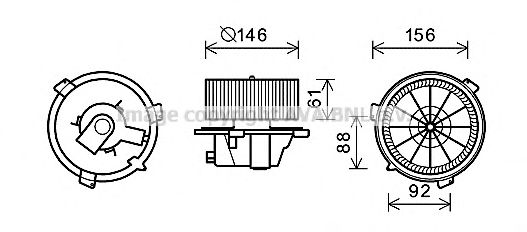 Electromotor, ventilatie interioara